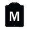 Signmission Sign with Letter M Heavy-Gauge Aluminum Architectural Sign, 24" x 18", BW-1824-22940 A-DES-BW-1824-22940 - alternate 1